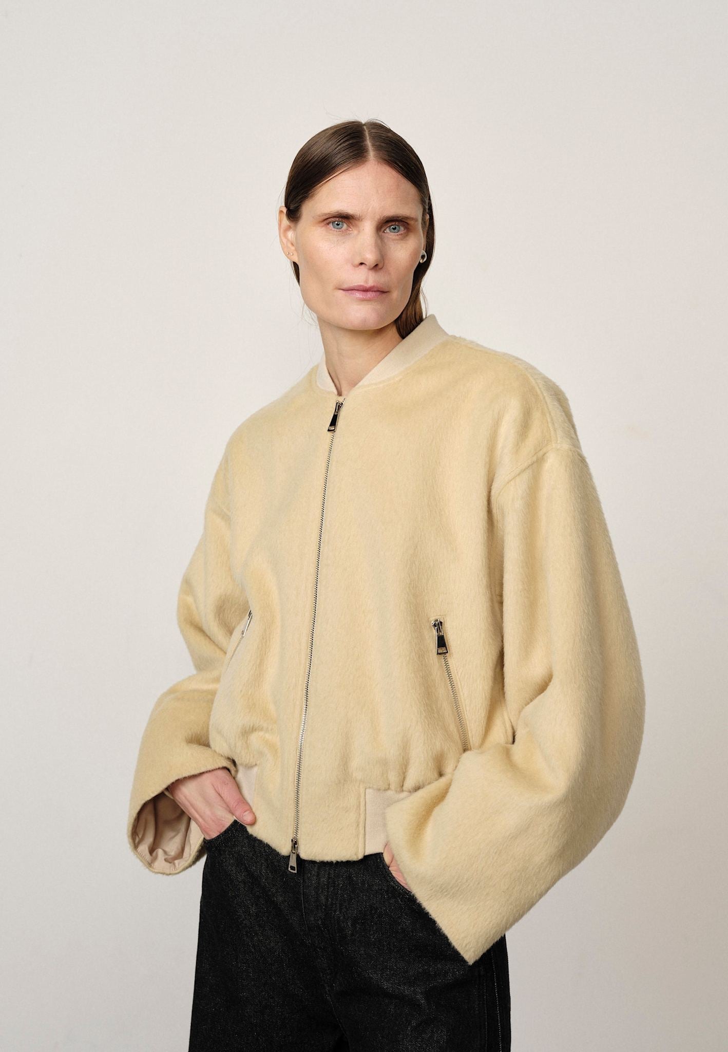 Monica Wool Bomber Jacket - Sage – Herskind CA
