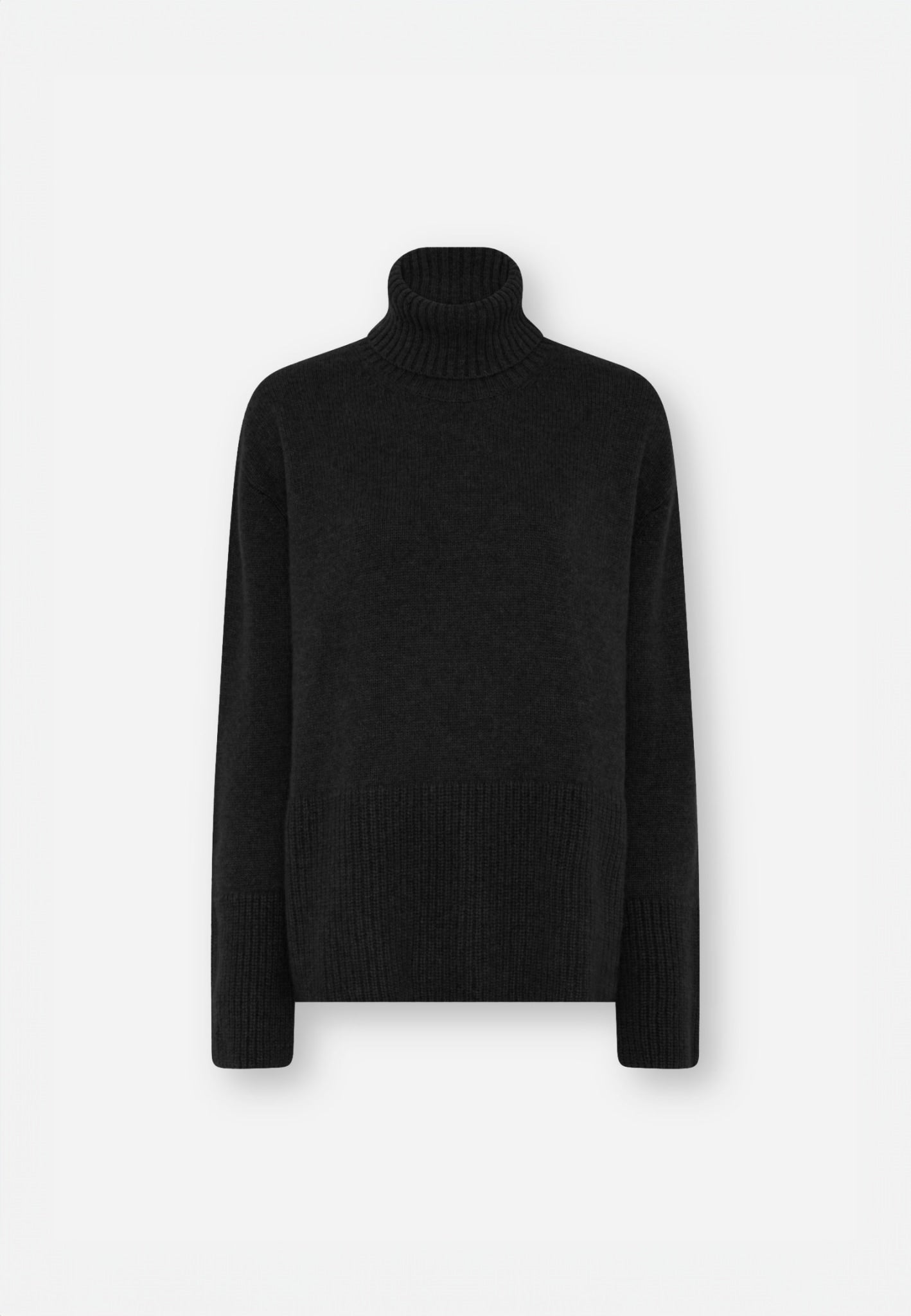 Black knit turtleneck deals