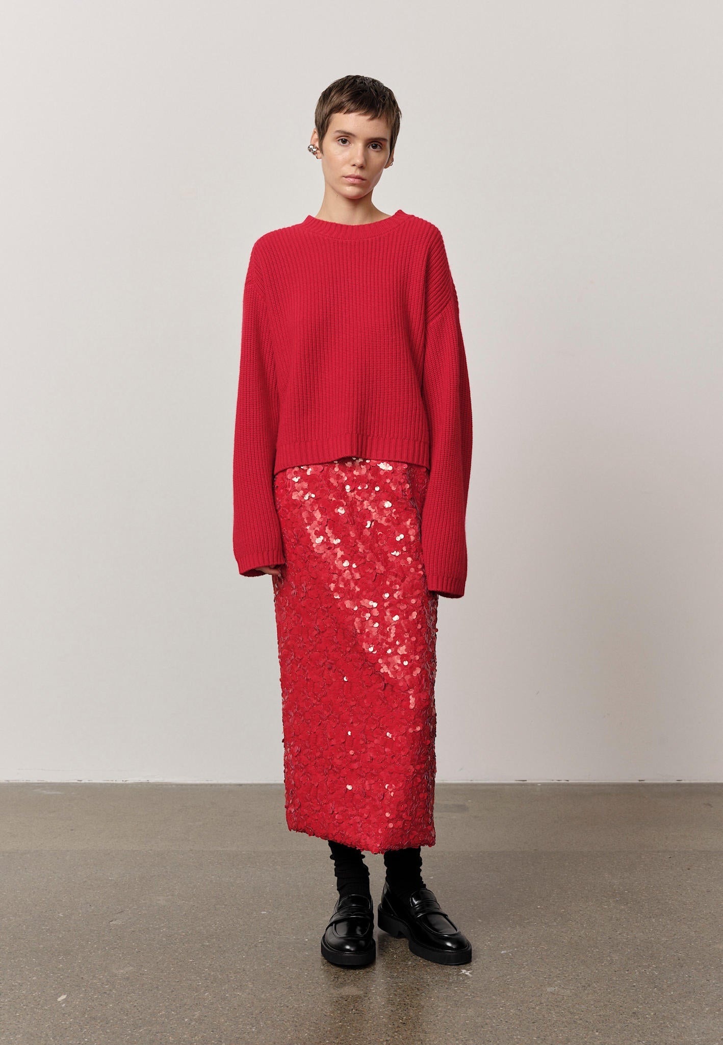 ニット/セーター SNIDEL - herlipto Textured Wool-blend Two Piece 5644966_Dark_Grey-3.jpg?crop=